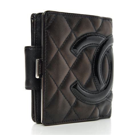 chanel black cambon quilted wallet